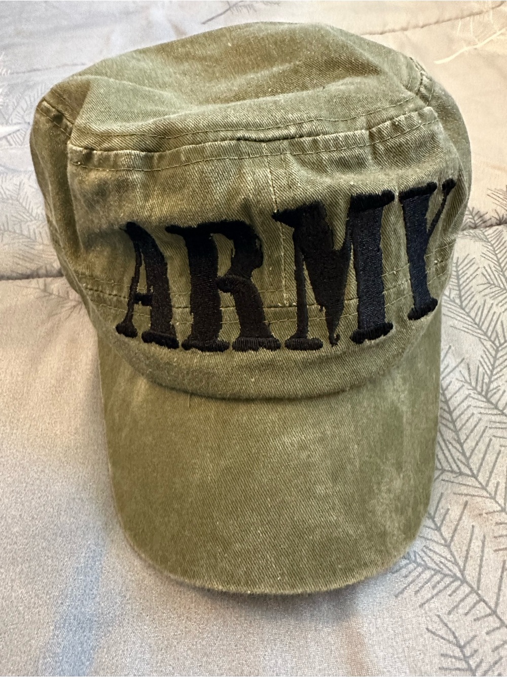 EUC Military-Style Olive Green 'ARMY' Cap